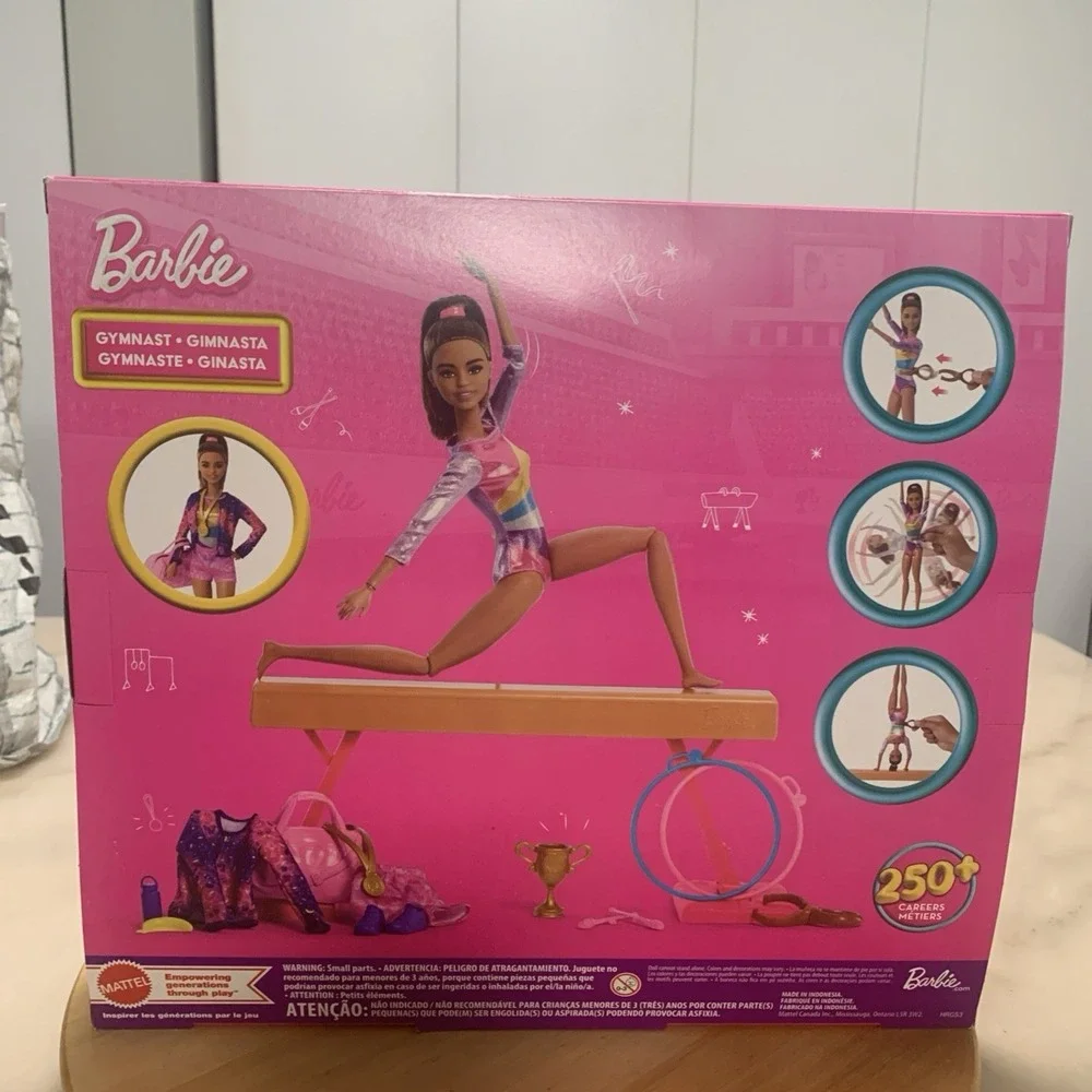 Barbie Careers Playset, Gymnastics Set with Brunette Gymnast Doll & Accessories